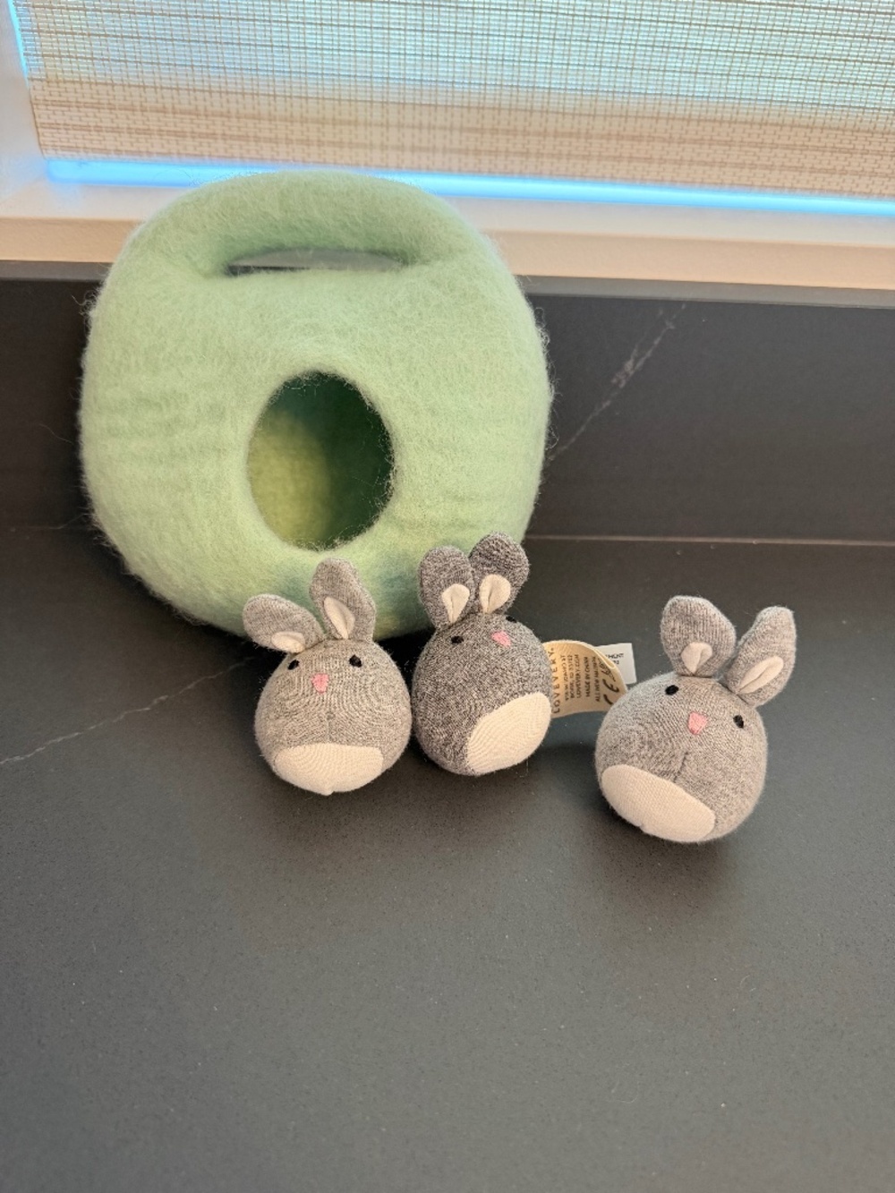Lovevery Bunny Burrow & 3 Plush Bunnies - The Babbler Play Kit